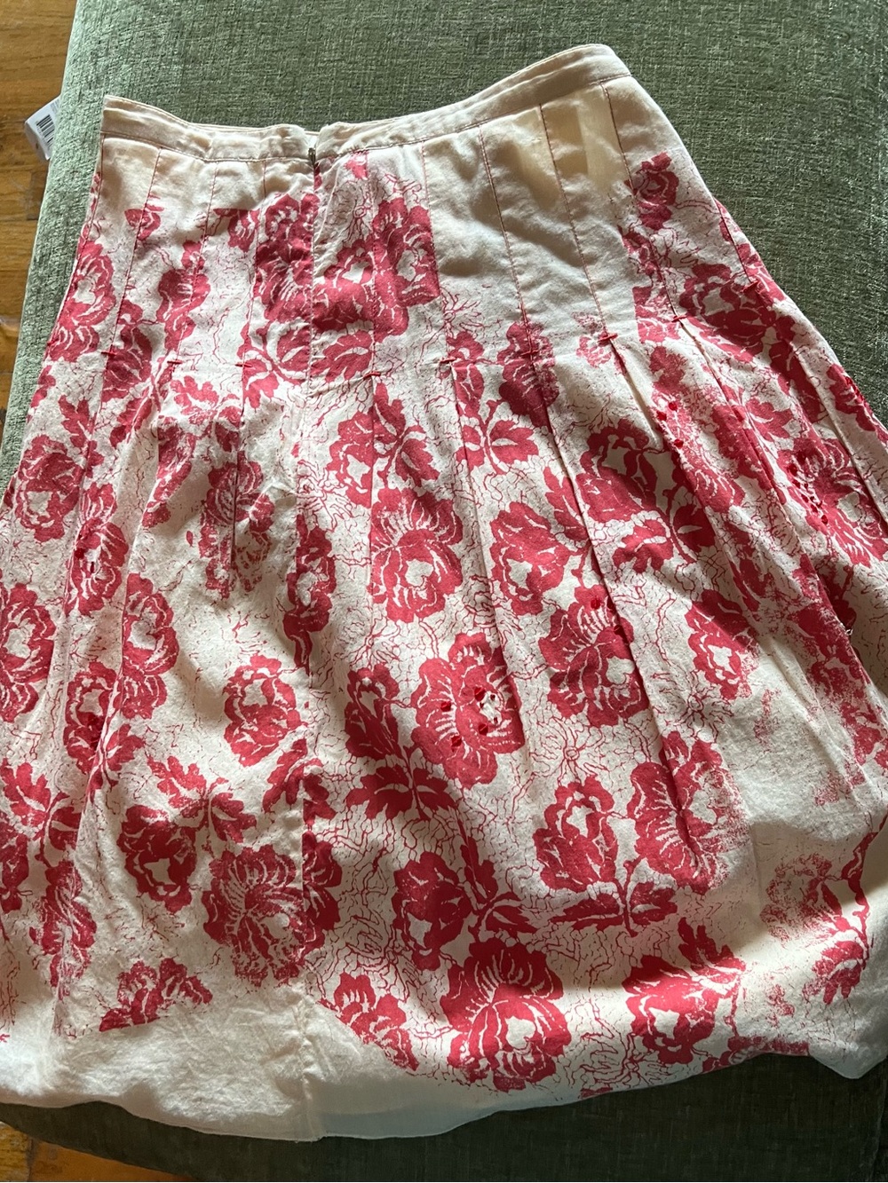 Free People Pleated Floral Sequin Skirt